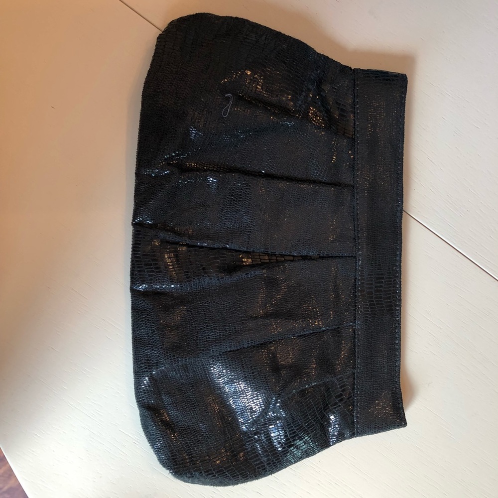 Black shiny Gap clutch purse